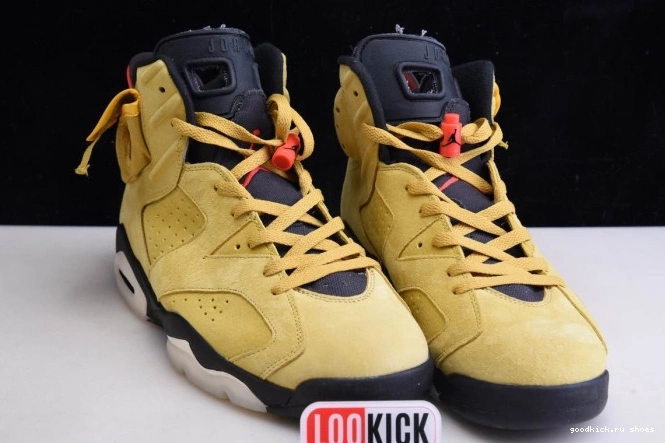 Rep TRAVIS 6 JORDAN AIR YELLOW SCOTT CN1084-300 X 0627